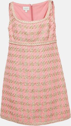 Giambattista Valli Pink Lurex Tweed Sleeveless Mini Dress
