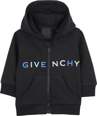 Givenchy Kids Sweatshirts, male, Black, 3 Y, Givenchy Baby Boys Logo Zip Up Top in Black