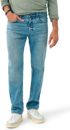 Faherty Slim Straight Leg Organic Cotton Jeans in Sandy Point Wash at Nordstrom Rack, Size 38 X 30