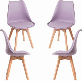 Regalos Miguel Regalos Miguel - Packs Sillas Comedor - Pack 4 Sillas Synk Basic - Lavanda