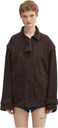 Rotate Giacca Oversize in Pelle - - Jackets - Donna - Marrone - S