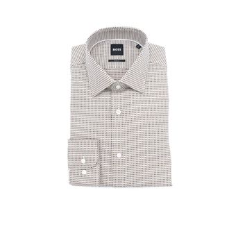 HUGO BOSS Hugo, Casual Shirts, male, Multicolor, Size: 4XL Camicia microfantasia