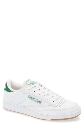 Reebok Club C 85 Vintage Sneaker in White/Glengreen/Rubbbergum at Nordstrom