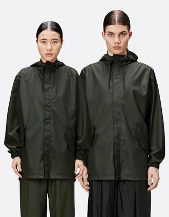 Rains Womens Rains Unisex Fishtail Jacket - 03 Green - Size: 10/8