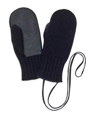 Auralee grained gloves - women - Cashmere - One Size - Black