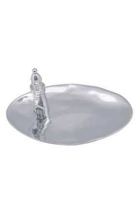 Mariposa Lighthouse 3D Oval Serving Platter in Silver at Nordstrom