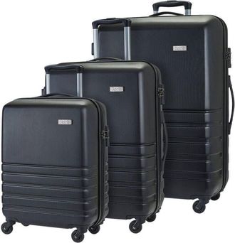 Infinity Leather Hard Shell Suitcase Cabin Luggage Travel