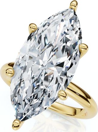 Pompeii3 Certified 6Ct Marquise Solitaire Diamond Engagement Ring 14k Gold Lab Grown