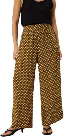 Whistles Ikat Spot Crop Trouser in Khaki/multi at Nordstrom, Size 10