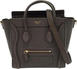 Celine Pre-owned Mini Bags, female, Gray, Size: ONE SIZE Pre-owned Nano Luggage Tote