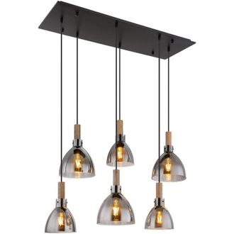 Globo Lighting L&aacute;mpara Colgante - Mattea - Negro - Vidrio - Gran L&aacute;mpara - Globo