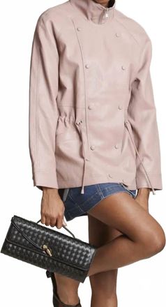 Avec Les Filles Faux Leather Jacket In Desert Rose