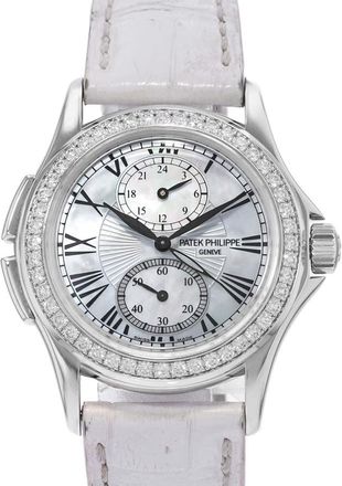 Patek Philippe Pre-owned Patek Philippe Calatrava Hand Wind Diamond Ladies Watch 4934G-001