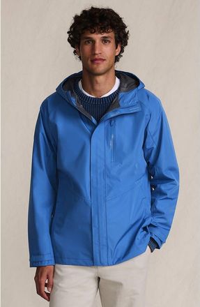 Lands End Waterproof Rain Jacket in Muted Cobalt Blue at Nordstrom, Size Xx-Large