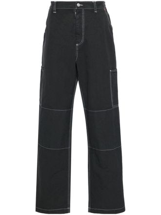 Maison Margiela Straight katoenen broek - Blauw