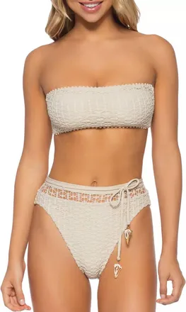 Isabella Rose Taylor Milan Bondi Bikini Bottom In Beige