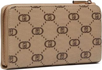 Liu Jo logo-plaque wallet - women - Polyurethane - One Size - Neutrals