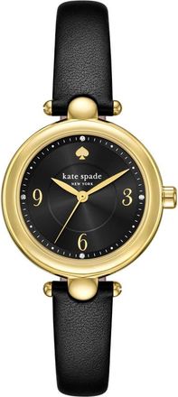 Kate Spade New York gracie leather strap watch, 32mm in Black at Nordstrom