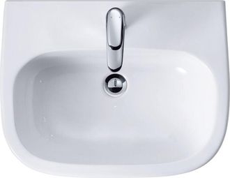 Duravit Duravit - Lavabo D-Code, con agujero para grifo, sin rebosadero