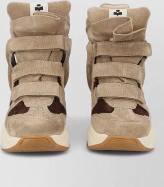 Isabel Marant suede leather high-top sneakers