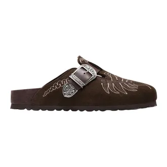 Birkenstock Boston Bordado Corte Regular - Shoes - Mujer - Marr&oacute;n - 36 EU