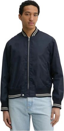 Iceberg Bomberjack met ribboord - Heren - Bomber jackets - Blauw - 2XL - Leer - Jassen