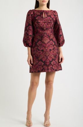 Eliza J Balloon Sleeve Dress in Pink Multi at Nordstrom, Size 10