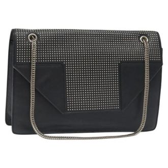 Saint Laurent Tweedehands leren schoudertassen - Dames - Pre-owned - Zwart - Maat: ONE Size Leer