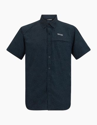 Regatta Mens Regatta Mens Mindano Textured Shirt - Navy - Size: 40/Regular