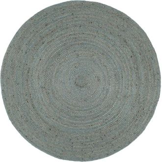 vidaXL Alfombra de yute tejida a mano redonda verde oliva 210 cm vidaXL