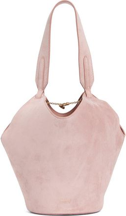 Khaite Mini Lotus Suede Top Handle Bag in Dusty Pink at Nordstrom