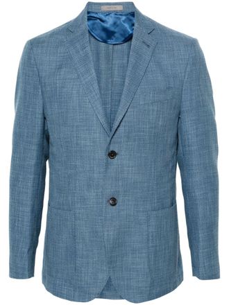 Corneliani Gem&ecirc;leerde blazer met enkele rij knopen - Blauw