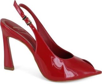 Kenneth Cole Priya Slingback Peep Toe Pump in Red Patent at Nordstrom, Size 6.5