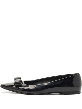 Ferragamo Vara bow-detail ballet flats - Black