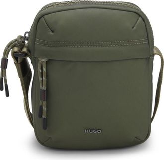HUGO BOSS Twill reporter bag with metallic logo lettering