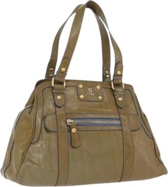 Fendi Pre-owned Handbags, female, Green, Size: ONE SIZE Pre-owned Vintage Hand Bag
