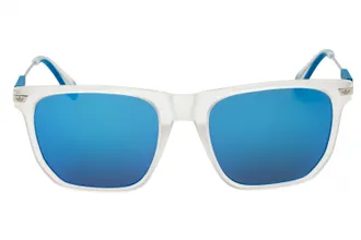 adidas OR0081 Mirrored Rectangular Sunglasses - Clear