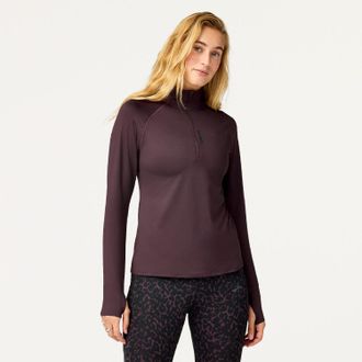 Brooks Womens Dash Half-Zip Top Brown XXL