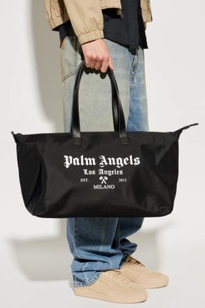 Palm Angels Bag With Logo, Mens, Black