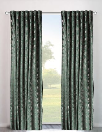 My Home Vorhang »Velvet Foil« Multifunktionsband 2 Stk. tlg. Samt