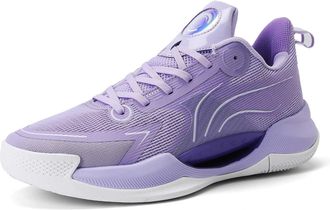 Generic Unisex Basketball Shoes Low Cut Wear-Resistant Shock-Absorbing Breathable Fashionable Sports Training Boot Walking Shoes(Purple,5.5 UK)