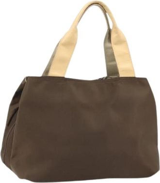 Burberry Pre-owned Vintage Handtas - Dames - Vintage Handtas - Bruin - ONE Size - Nylon - Vintage