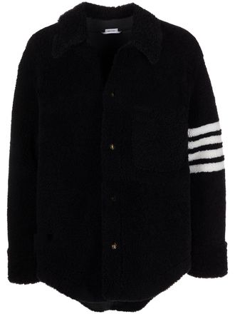 Thom Browne 4-Bar shearling jacket - Blue