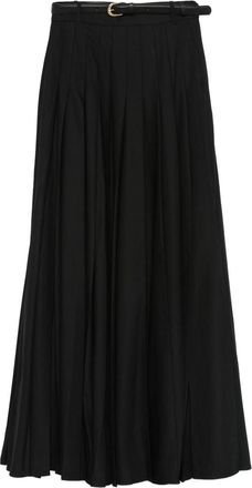 Self Portrait Pleated Belted Skirt