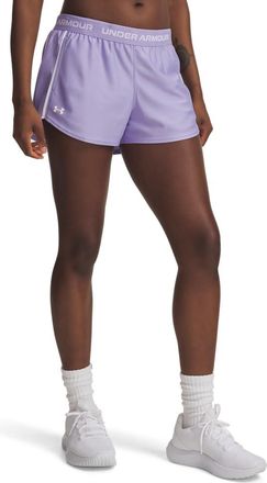 Under Armour Womens Tech Play Up Shorts, (538) Transparent / / White, L