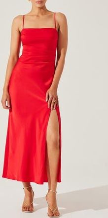 ASTR the Label Satin Slipdress in Cherry Red at Nordstrom Rack, Size Medium