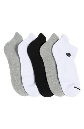Zella Sport 5-Pack Tab Back Socks in White -Grey Multi at Nordstrom Rack