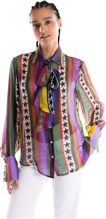 5 Progress Strepen Shirt - Dames - Overhemden - Veelkleurig - L - Overhemden