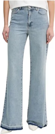 Oui Dames, Jeans, Blauw, Maat: XS Denim