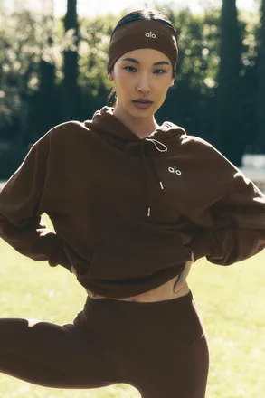 Alo | Accolade Hoodie in Espresso, Size: Medium